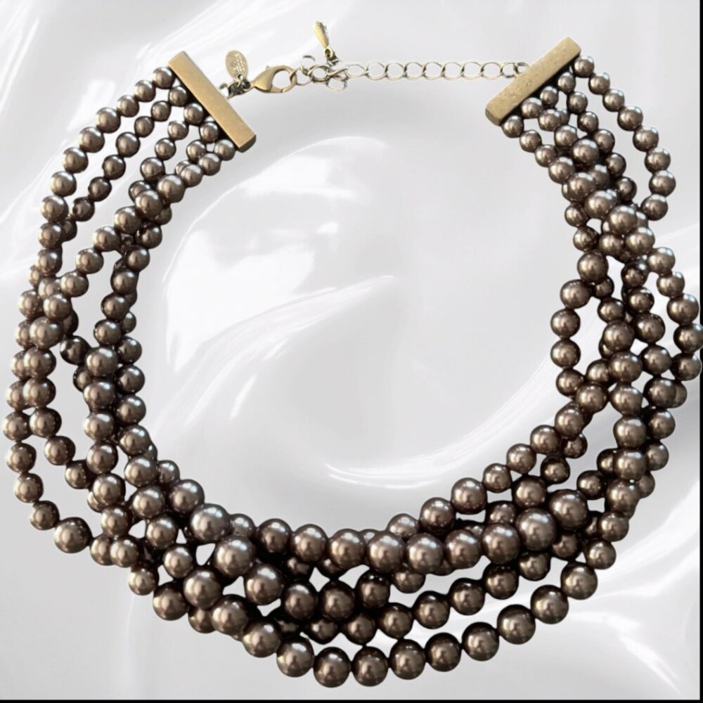 Multi Strand Beaded Lia Sophia Choker